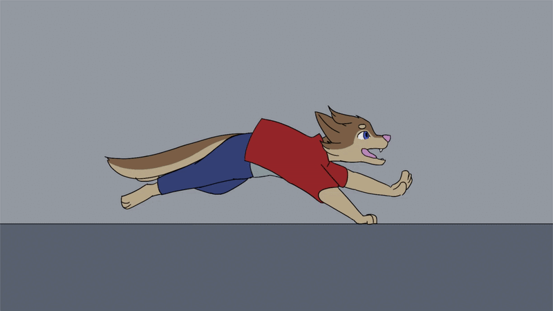 Snow Running on All Fours